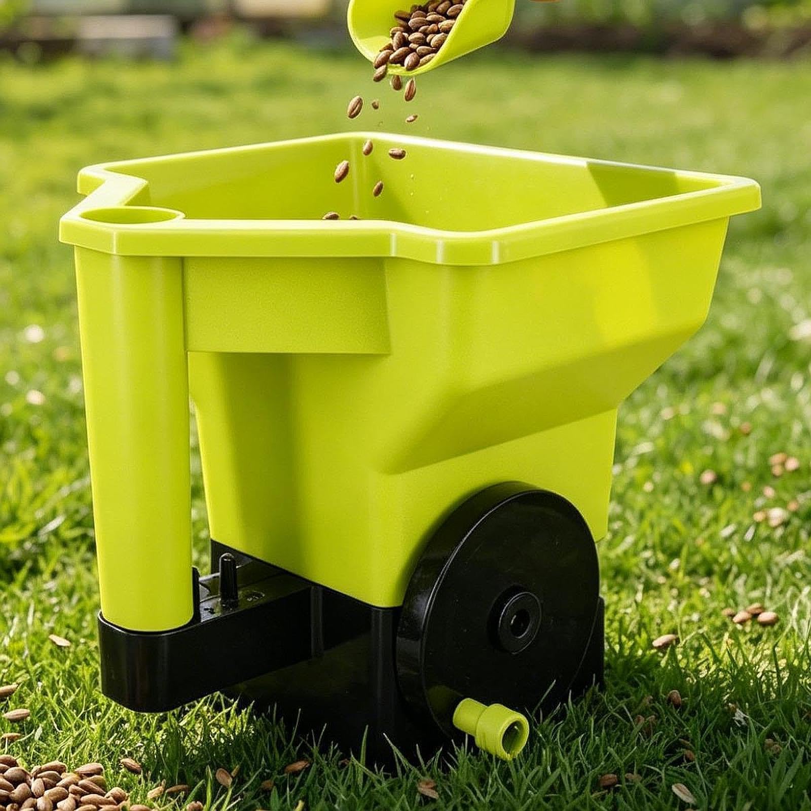 Spandiconcime Manuale con Manico Ergonomico Robusto in Pp Utensile da Giardinaggio Pratico E Riutilizzabile Distributore Grande capacità Versatile Acc, Giallo