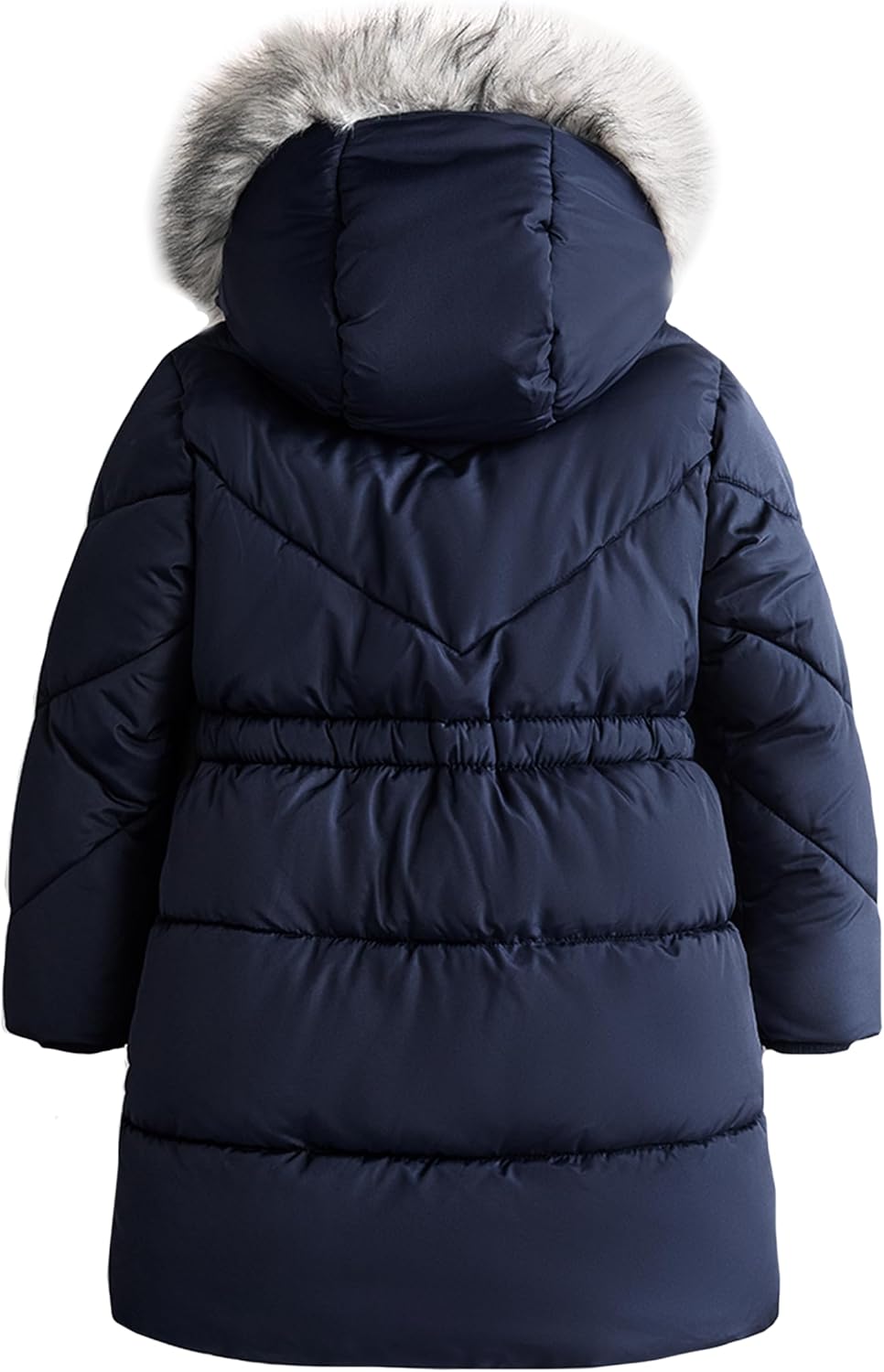 SOLOCOTE Girls Puffer Winter Coat Faux-Fur Hood Sherpa Lined with Pockets Long Heavy Thick Water-resistant 8-14 Years - Image 3