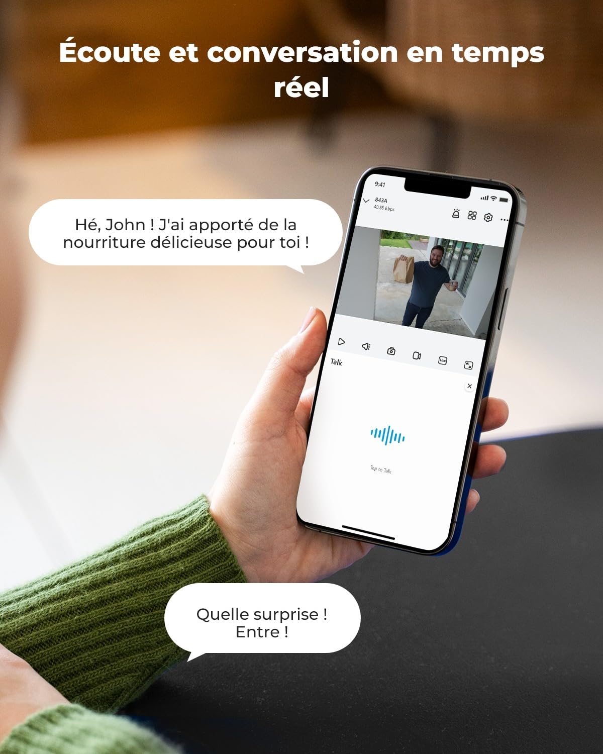 Reolink 4K Caméra de Surveillance PoE avec Zoom Optique 5X, RLC-843A | Caméra IP avec Vision Nocturne Couleur, Anti-Vandalisme IK10, Audio Bidirectionnel, Détection de Personne/Véhicule/Animaux