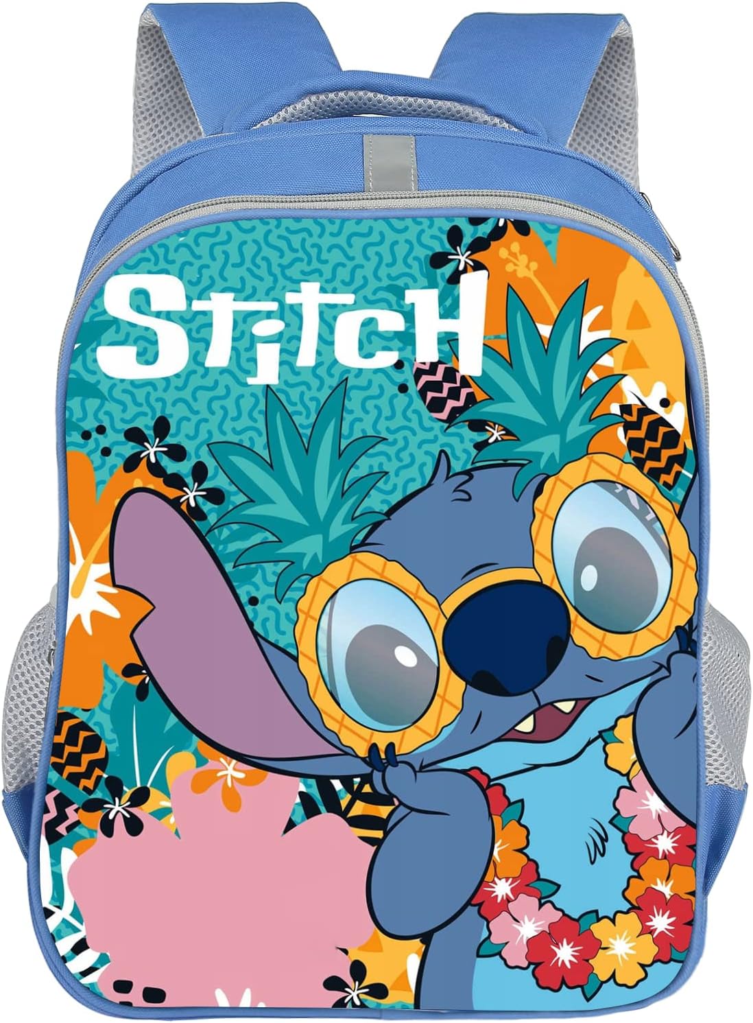 PADIEOE Stitch 3D Printed Children's School Backpack with Reflective Strips Travel Lightweight Backpack Book Bags Kids Boys Girls School Bag