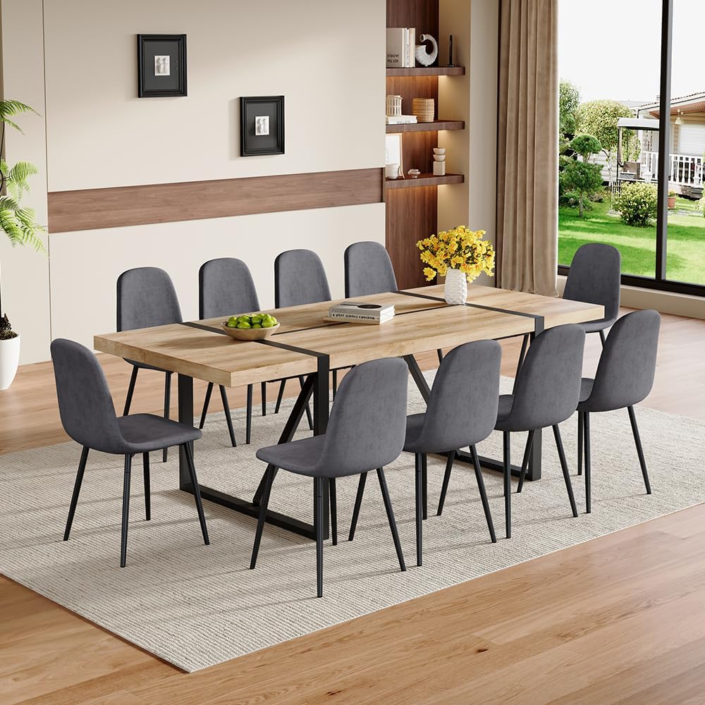 Modern Outdoor Dining Table Set for 10 | UELKS 11-Piece Patio Table & Chairs Review for Backyard Gatherings