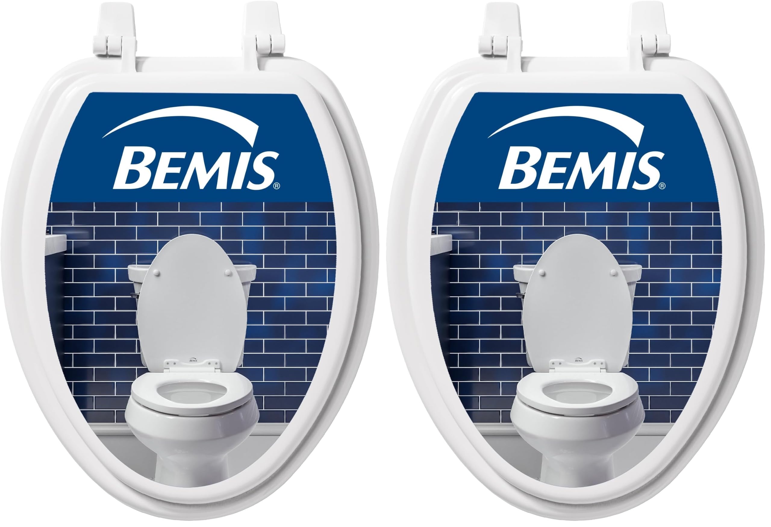 Bemis 1400TTA Economy Durable Wood Toilet Seat, Made in USA, Elongated, White (Pack of 2)