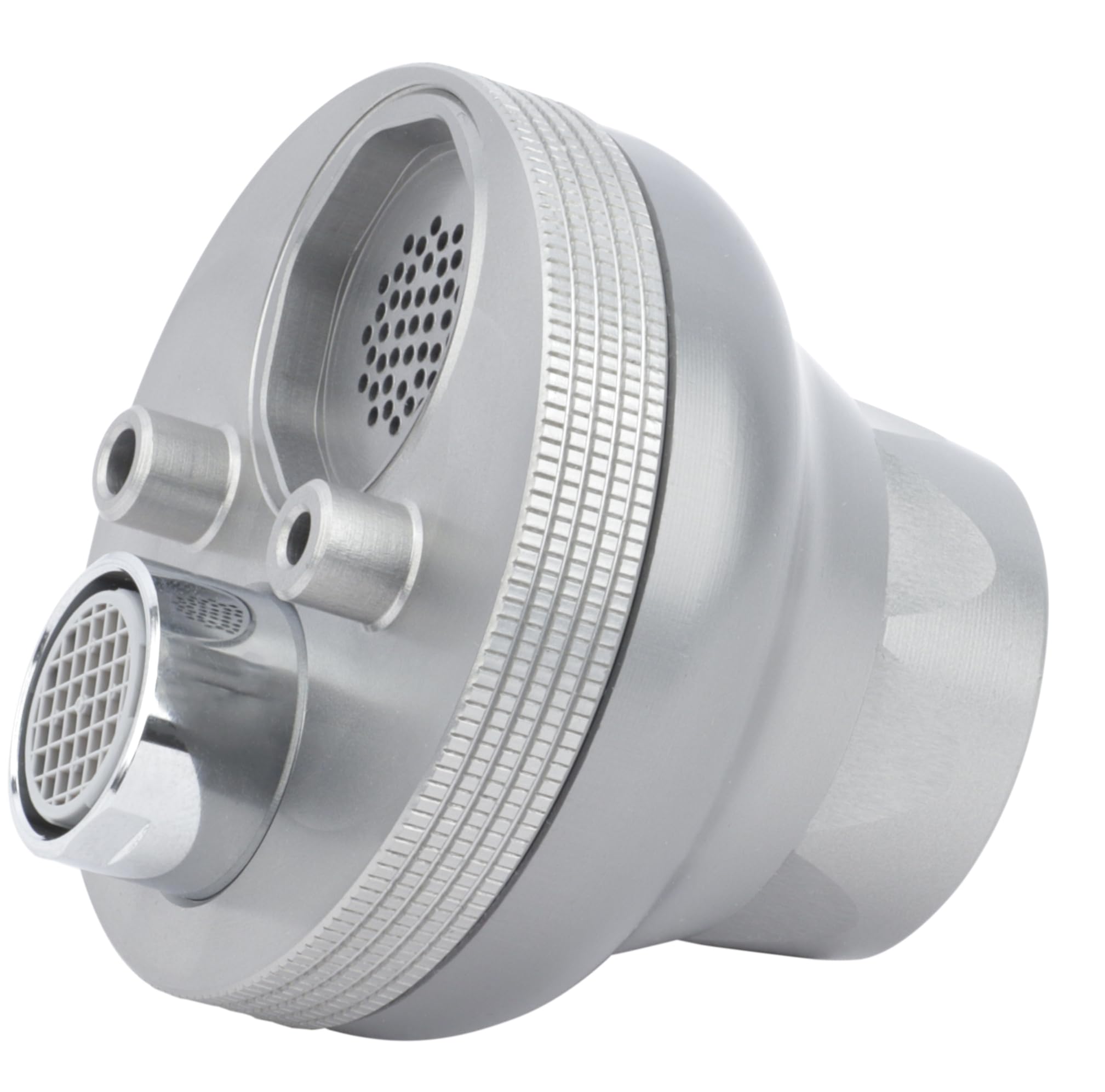 Boutté PPFR d'arrosage 100% métal Pistolet pomme multifonction avec raccord rapide, Argent