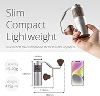 Vista 2 de 1Zpresso Q Manual Coffee Grinder with Stainless Steel Conical Burr, Foldable Handle for Drip, French Press, Cold Brew, Travel