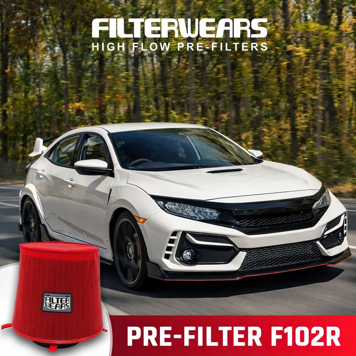 FILTERWEARS Pre-Filter F102R For SPECTRE 8131 8132 8136 8138 K&N RG-1001