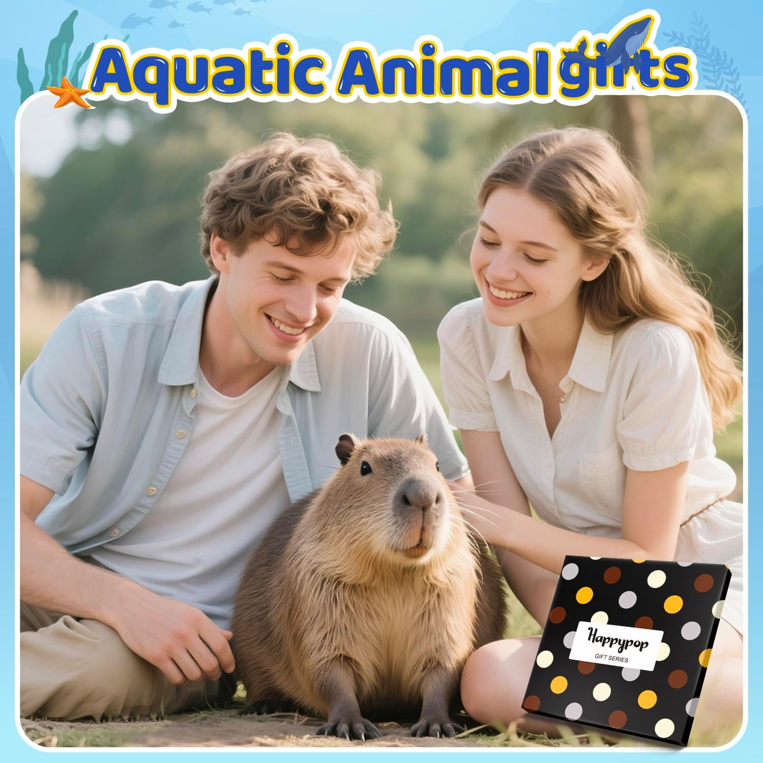 HAPPYPOP Capybara Gifts for Men Women - Funny Capybara Socks, Animal Gifts Stocking Stuffers for Teens - Image 3