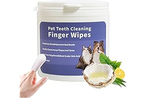 50 Counts Pet Finger Wipes for Dogs & Cats' Dental Care