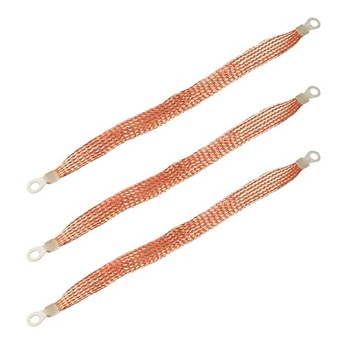 Miniatura 9 de QWORK Correa de tierra de cobre trenzada universal de 11.4 pulgadas, para motor resistente, 10 unidades