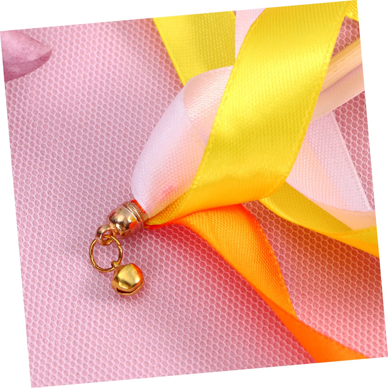 KOMBIUDA 40piezas Varitas De Cinta Con Campana Para Bodas De Bastones De Hadas Amarillos Para Fiestas y Celebraciones Perfectos Como Recuerdos De Boda y Accesorios De Fiesta