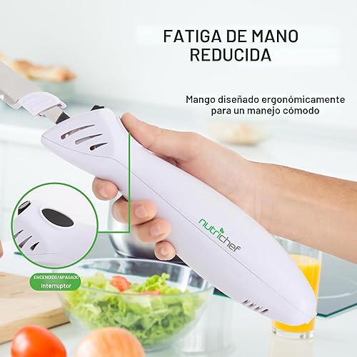 Miniatura 4 de NutriChef Rebanador Eléctrico de Pavo Cuchillo de Cocina | Para Acción de Gracias | Cortador de Alimentos Eléctrico Portátil Juego de Cuchillos con