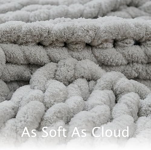 Miniatura 3 de Manta de punto grueso mejorada, versión más apretada, hecha a mano, de felpilla, súper suave, con hilo grueso de punto trenzado para sofá, cama y