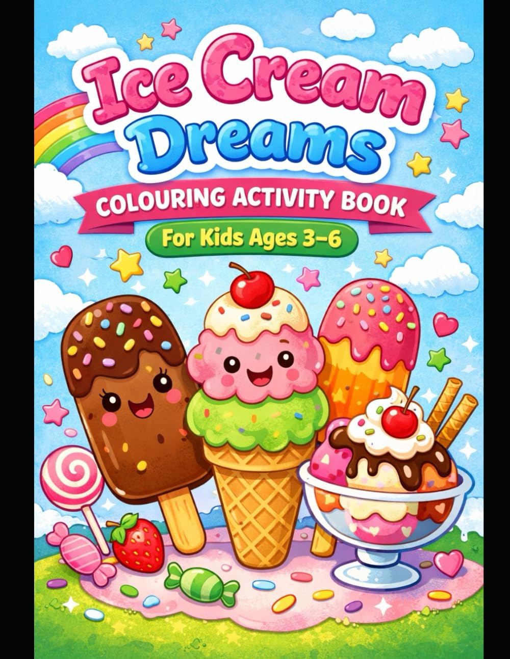 Ice Cream Dreams Colouring Activity Book
