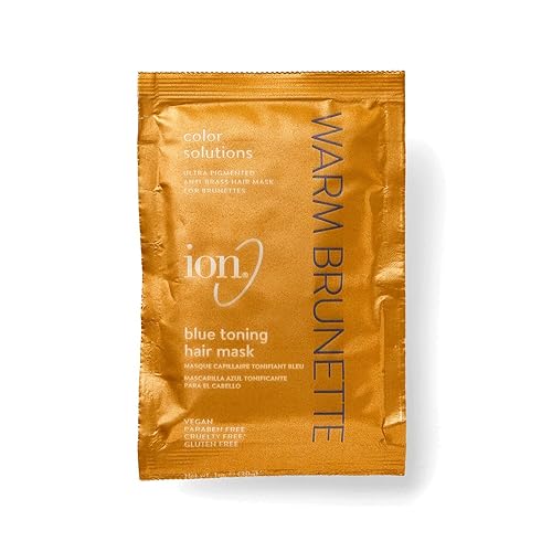 Ion Brunette Blue Toning Mask, Antibrass, Corrects and neutralizes orange