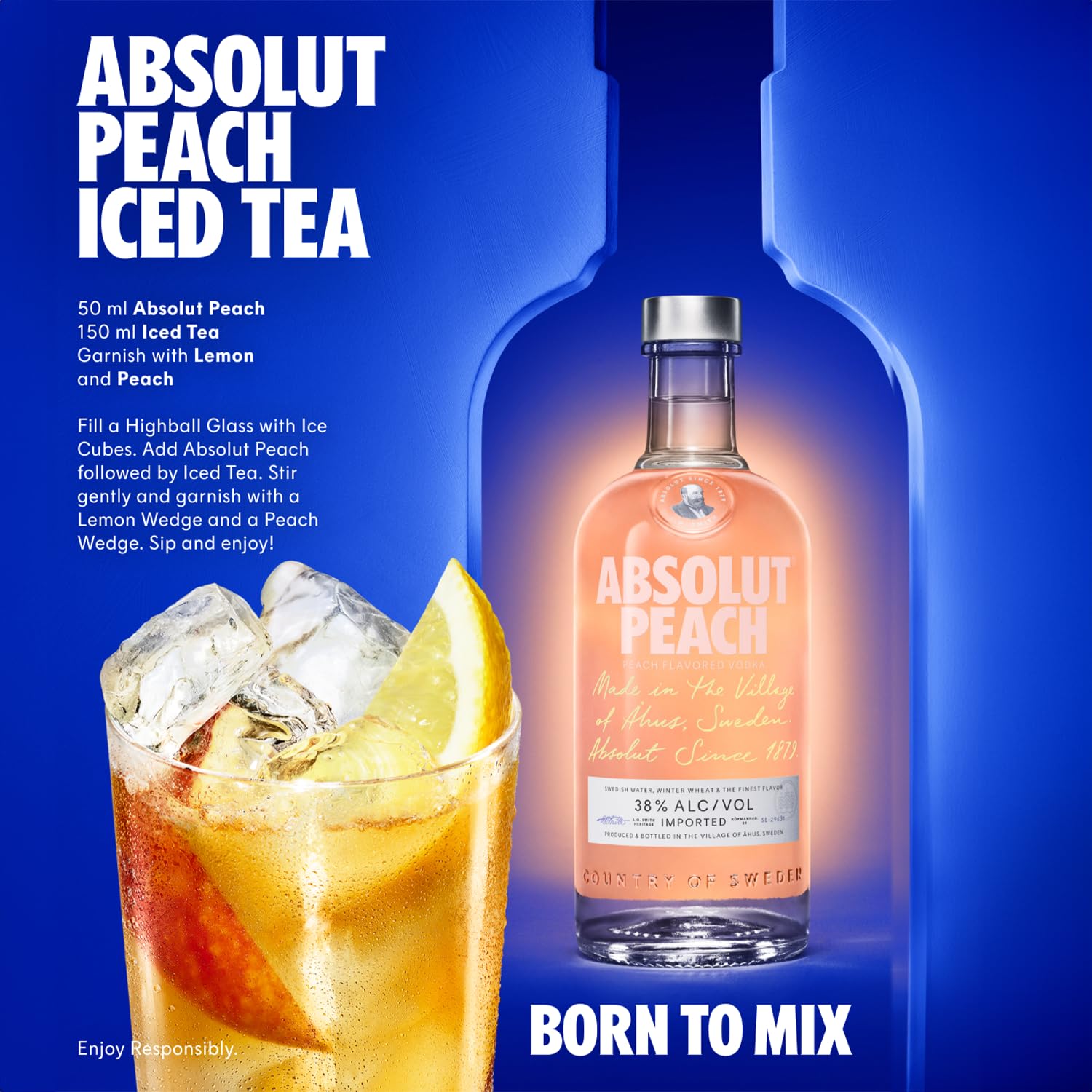 Vodka Absolut Melocotón 40 ° 70 CL - 70 cl