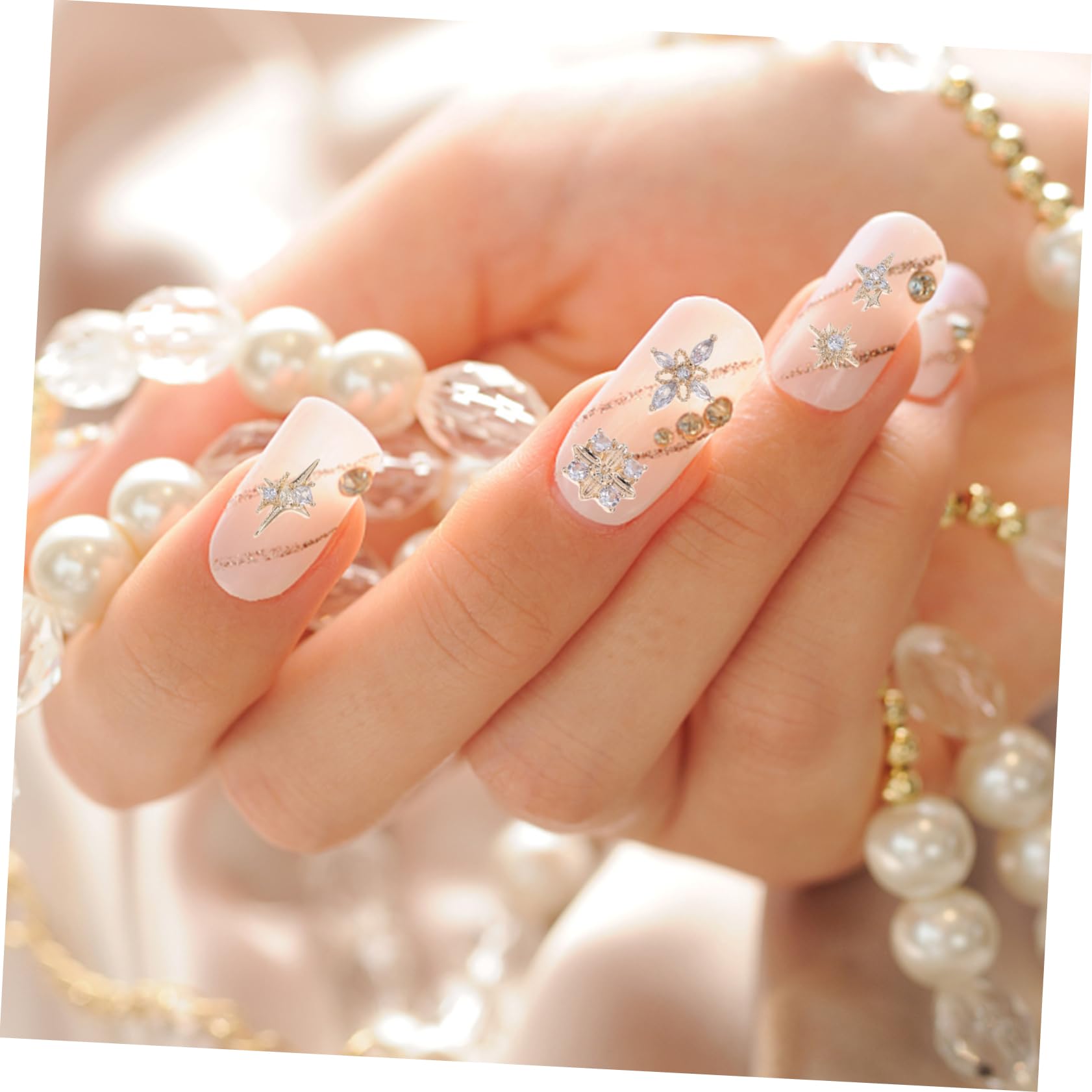 Healvian 60pièces Charms Décoratifs Pour Avec Strass Accessoires De Nail Art Élégants Pour Manucure
