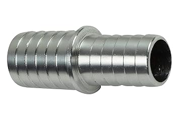 ICT Billet 5/8 to 1/2 Inch Hose Barb Splice Coupler Reducer Repair Fitting Adapter Connector Radiator Coolant Intercooler Heat Exchanger Fluid Designed & Manufactured in USA Bare Aluminum AN627-10-08A