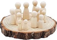 Vista 3 de Discos redondos naturales de madera rústica, 6 piezas de 6.3 a 6.7 pulgadas, kit de madera sin terminar, círculos, manualidades, rebanadas de árbol