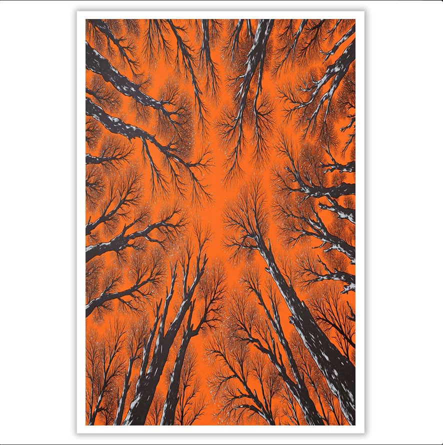 Cuadros de salon modernos en color ambar naranja de 70x100cm para dar calidez al dormitorio 3