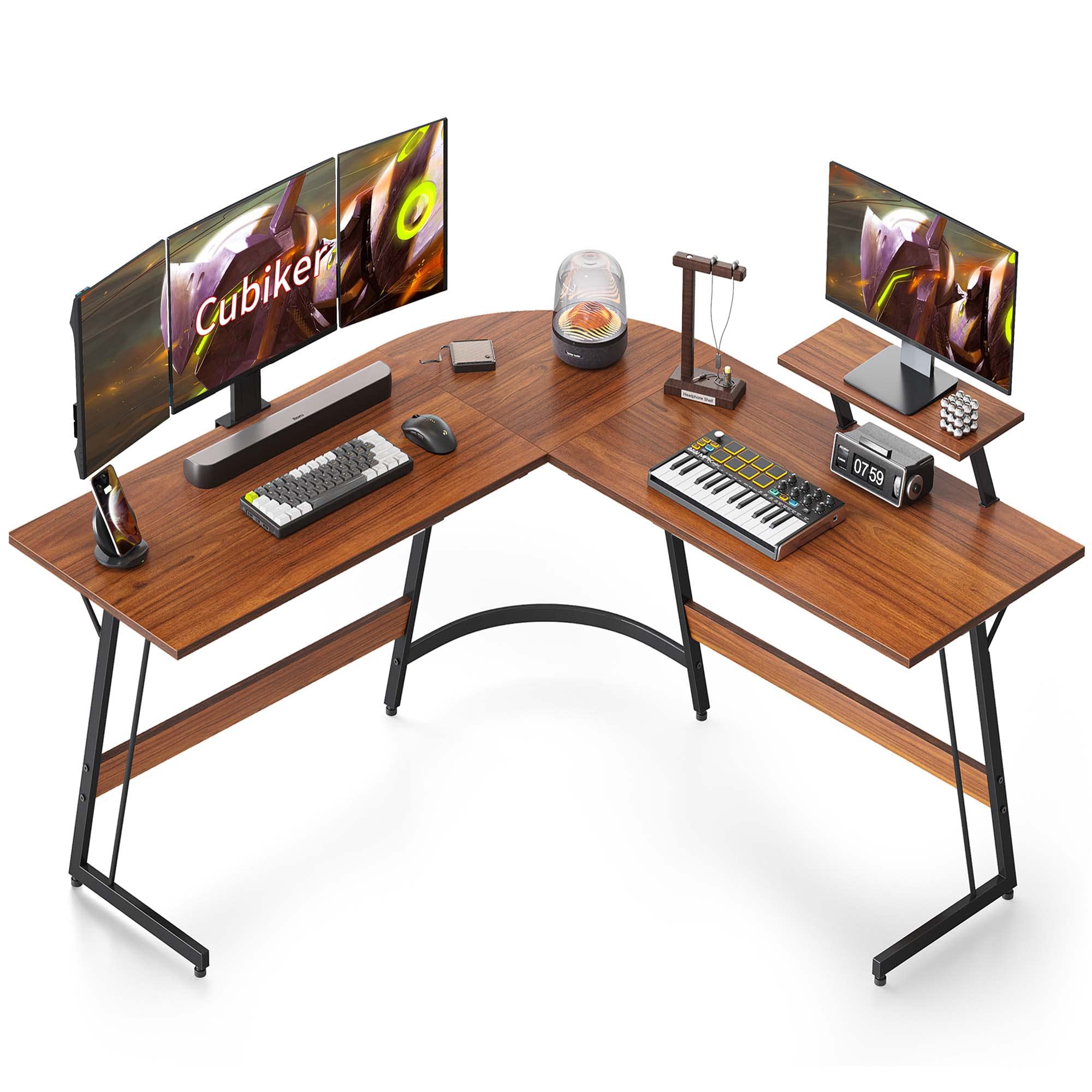 Cubiker Modern LShaped Computer Office Desk, Corner Gaming Desk With