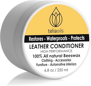 Leather Conditioner - Natural Clear Leather Repair Care Balm - Waterproofing Leather Salve Restorer, Softener & Protector - for Upholstery, Furniture, Shoes, Sofa & More 250 ml