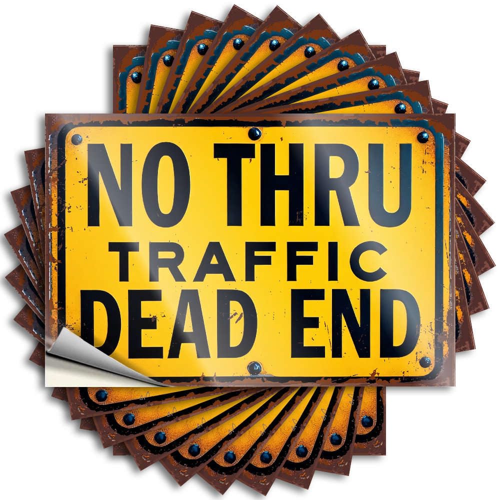 No Thru Traffic Dead End Great Retro - Decal Cover Removable Vinyl Decal(6X9CM)