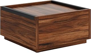 Sauder Manhattan Gate Modern Square Coffee Table, Blaze Acacia Finish