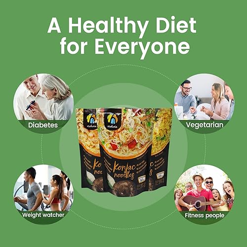 Miniatura 34 de Hethstia Konjac Fettuccine de fideos, pasta Shirataki baja en carbohidratos, apta para dieta keto y paleo, sin gluten, vegano, bajo en calorías