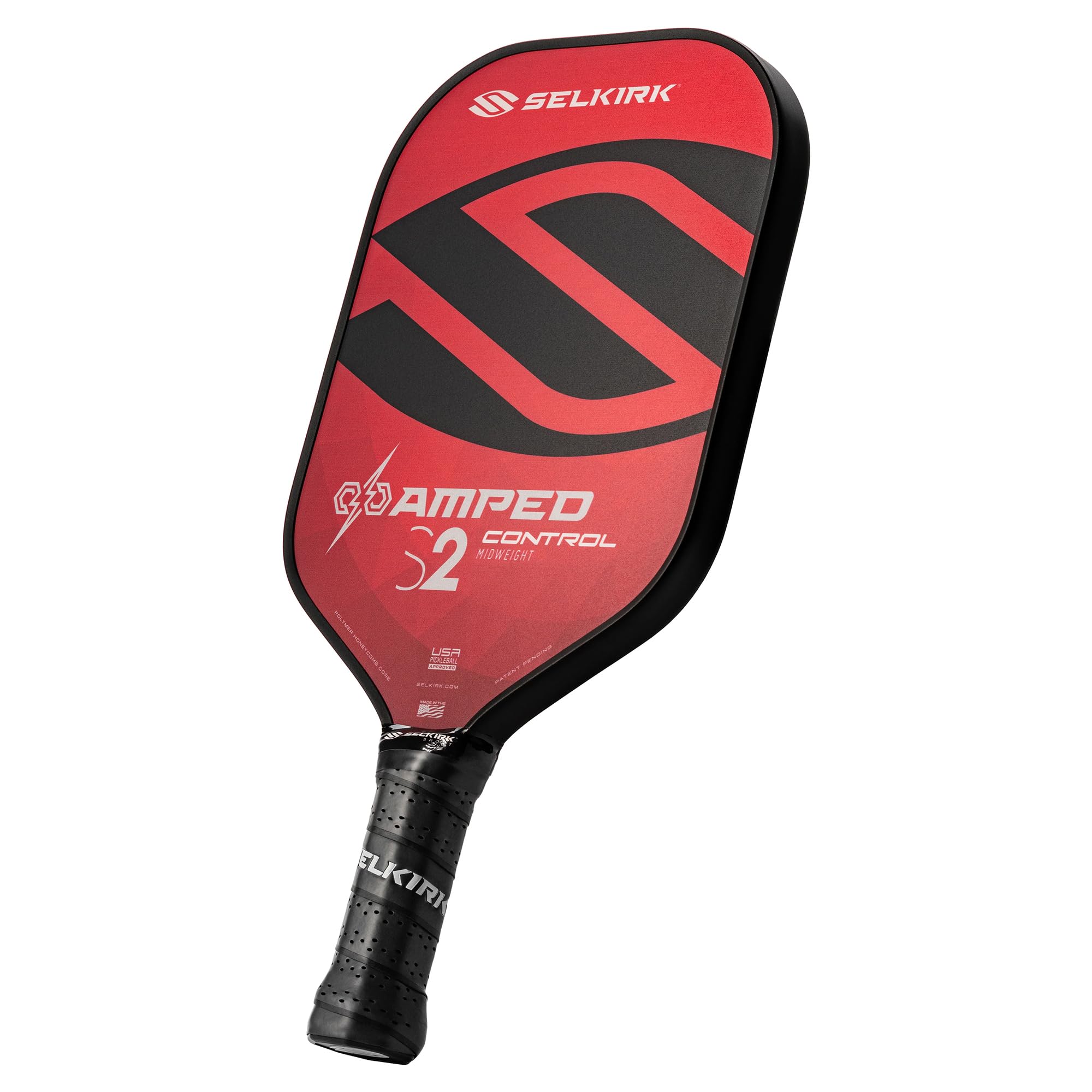 2025 Selkirk Amped Pro Pickleball Paddle | Amped Control Pickleball Paddle with Polypropylene X5+ 16mm Core | Amped Fiberglass Pickleball Rackets Made in The USA