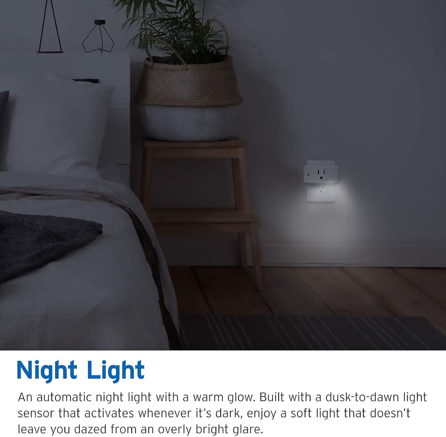Etekcity Smart Plug, Works with Alexa and Google Home, WiFi Energy Monitoring Outlet with Automatic Night Light, No Hub Required, ETL Listed, White, 15A/1800W