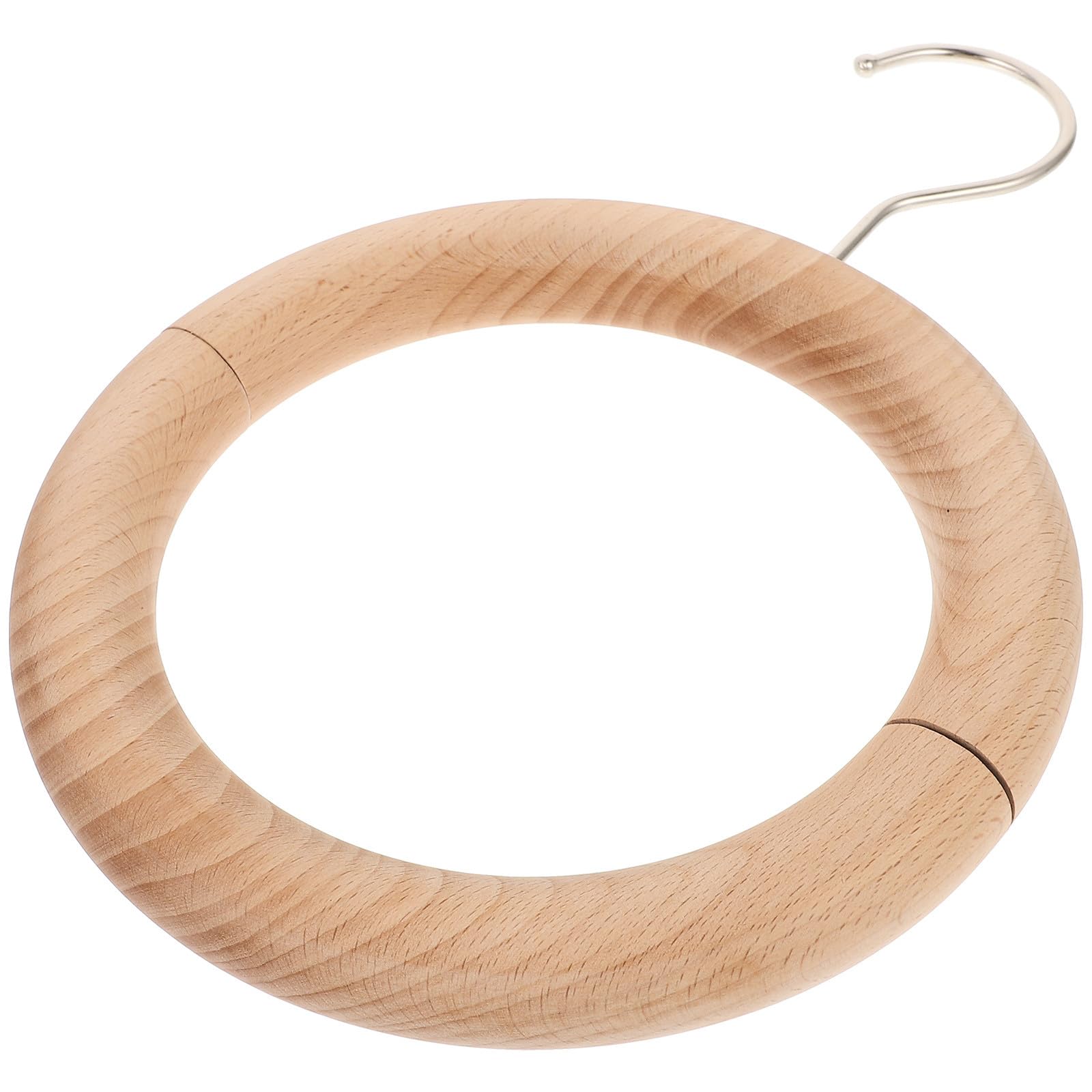 VALICLUD Porta Bufandas Magnético de Madera y Hierro, Perchero Multifuncional Aro para Colgar Bufandas y Cinturones en Armario Organizado