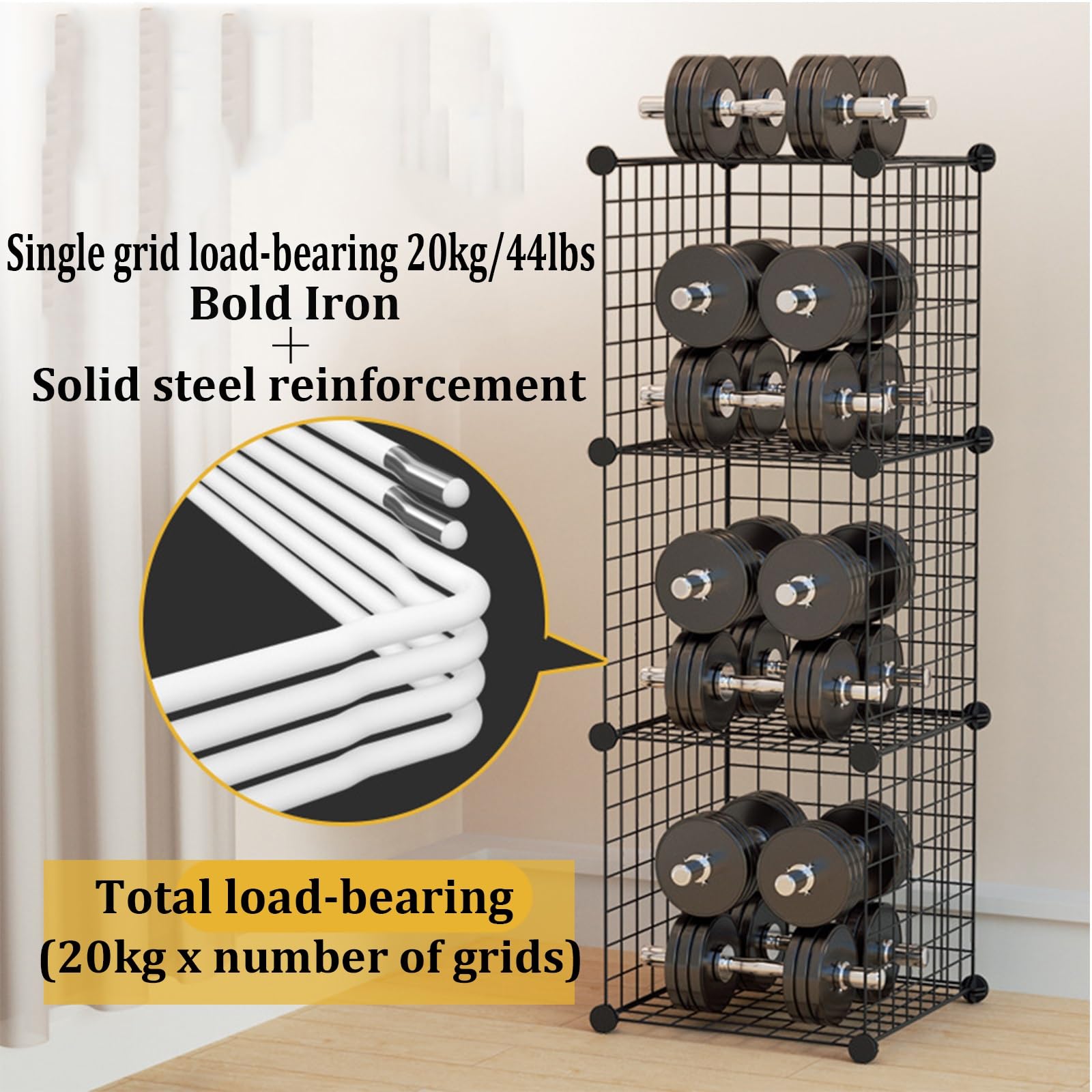 Boîtes de rangement empilables pour casques de sécurité à 16 compartiments, étagère de rangement en métal sur pied pour casques de chantier, présentoir multifonctionnel réglable