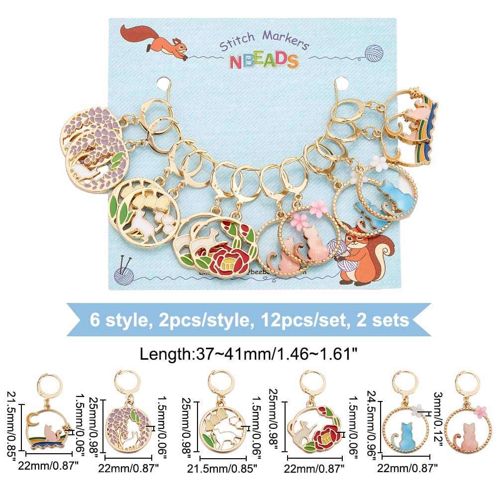 24 Marqueurs De Point Verts - Fermoirs à Pince, Pour Tricot, Crochet, Bijoux, DIY