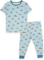 Vista 1 de Magnetic Me Conjunto de pijama modal suave de 2 piezas para niños y niñas con cierre magnético fácil