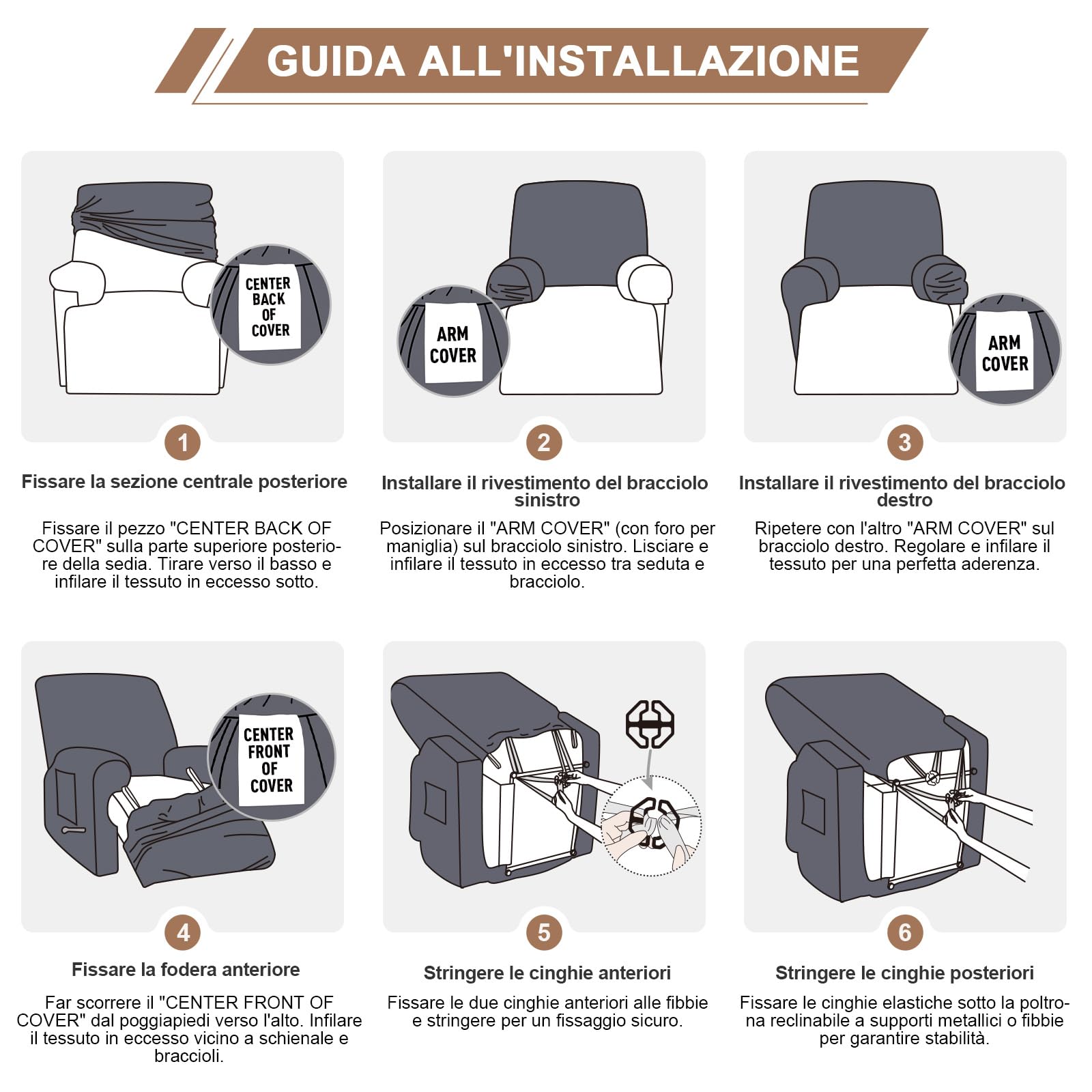 TAOCOCO Copripoltrona Relax Reclinabile con Braccioli, Copri Poltrona Elasticizzato Jacquard, Copridivano Relax Morbido e Lavabile, Adatto a Famiglie con Bambini e Animali(1 posto, Crema)