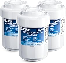 Water Filter Replacement Compatible with GE MWF, SmartWater MWFP, MWFA, GWF, HDX FMG-1, WFC1201, RWF1060, 197D6321P006, Kenmore 9991, Pack of 3, By DESENRUIS