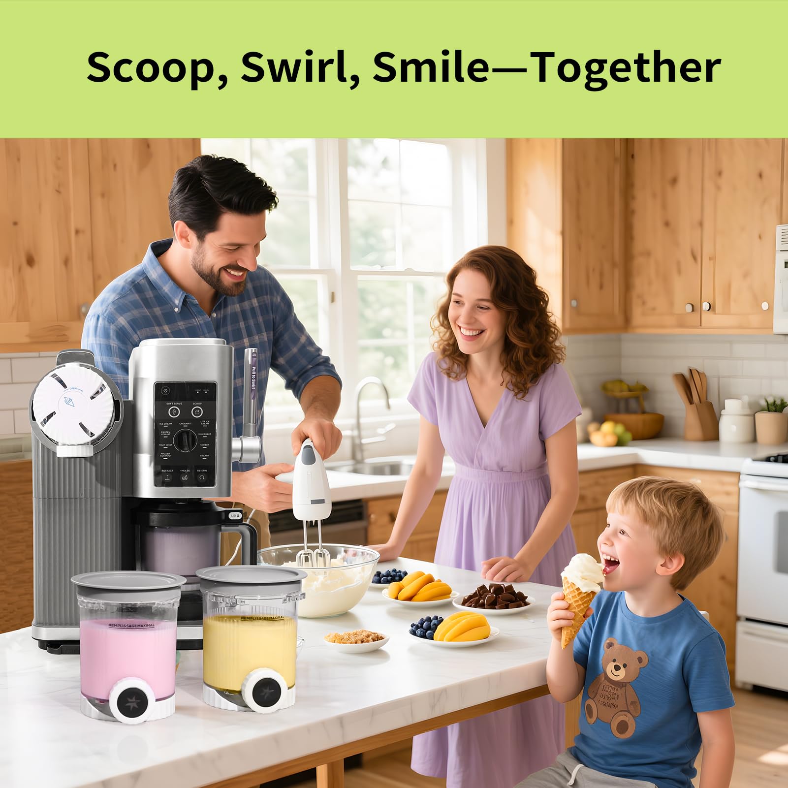 GoMaihe Behälter Kompatibel mit Ninja Swirl CREAMi: 4er-Set Tubs Zubehör für die Ninja Creami NC701 NC700 - BPA-frei Spülmaschinenfest