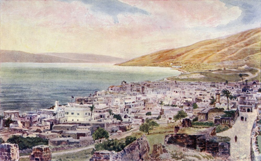 Posterazzi Tiberius And The Sea Of Galilee Israel Circa 1910. From A Book Of Modern Palestine Poster Print by Richard Penlake Published C.1910, (18 x 11)