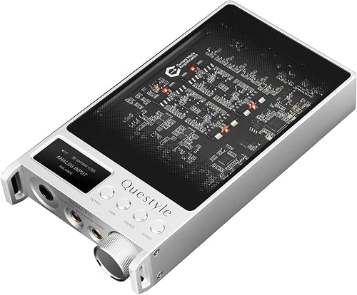 Questyle Sigma Pro Bluetooth 5.4 Headphone Amplifier USB DAC AMP with LDAC | MFi Certified Portable DAC with aptX Lossless,PCM768/DSD512 6.35mm/4.4mm/3.5mm Output for Smartphones/PC/ Home Audio(Sliver)