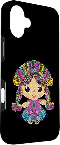 Vista 63 de iPhone 13 Pro Max muñeca mexicana, maria, mazahua arte huichol, lele, estuche