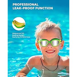 OMID Kids Swim Goggles, P2mini Polarized Swimming Goggles Comfortable for Age 6-14