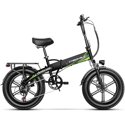 1000W Folding Electric Bike, 48V 20AH Large Removable Battery E Bike, 30+MPH, 80 Miles Max Range, 20" Fat Tire Ebikes for Adults, Adult Electric Bicycles for Long Commutes