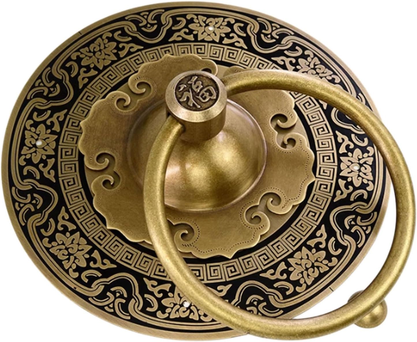 Chinese Style Pure Copper Handle Antique Door Knocker Head Brass Door Handle Round Handle Door Ring for Wooden Door,Cabinet