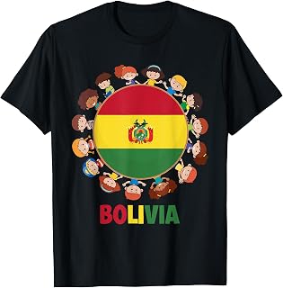 Bolivian Flag Hispanic Heritage Month Bolivia Kids Boy Girls T-Shirt