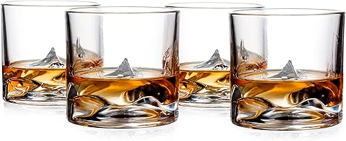 Miniatura 36 de LIITON - Juego de 4 vasos para whisky Gran Canyon: Vaso de whisky pesado de estilo clásico Everest