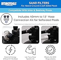 Vista 2 de HYDROTOOLS Bombas de filtro de arena y cartucho para piscinas sobre el suelo Sistemas de limpieza de 12-16 pulgadas y 8-40 SF Opciones de bomba