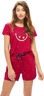 LOTIK Women's Cotton Little Heart Smile Printed Top & Shorts Set Price In India