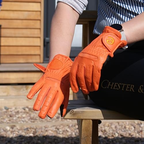 Miniatura 16 de EQUEST GripPro - Guantes de cuero para montar a caballo con pantalla táctil Beige Bronceado