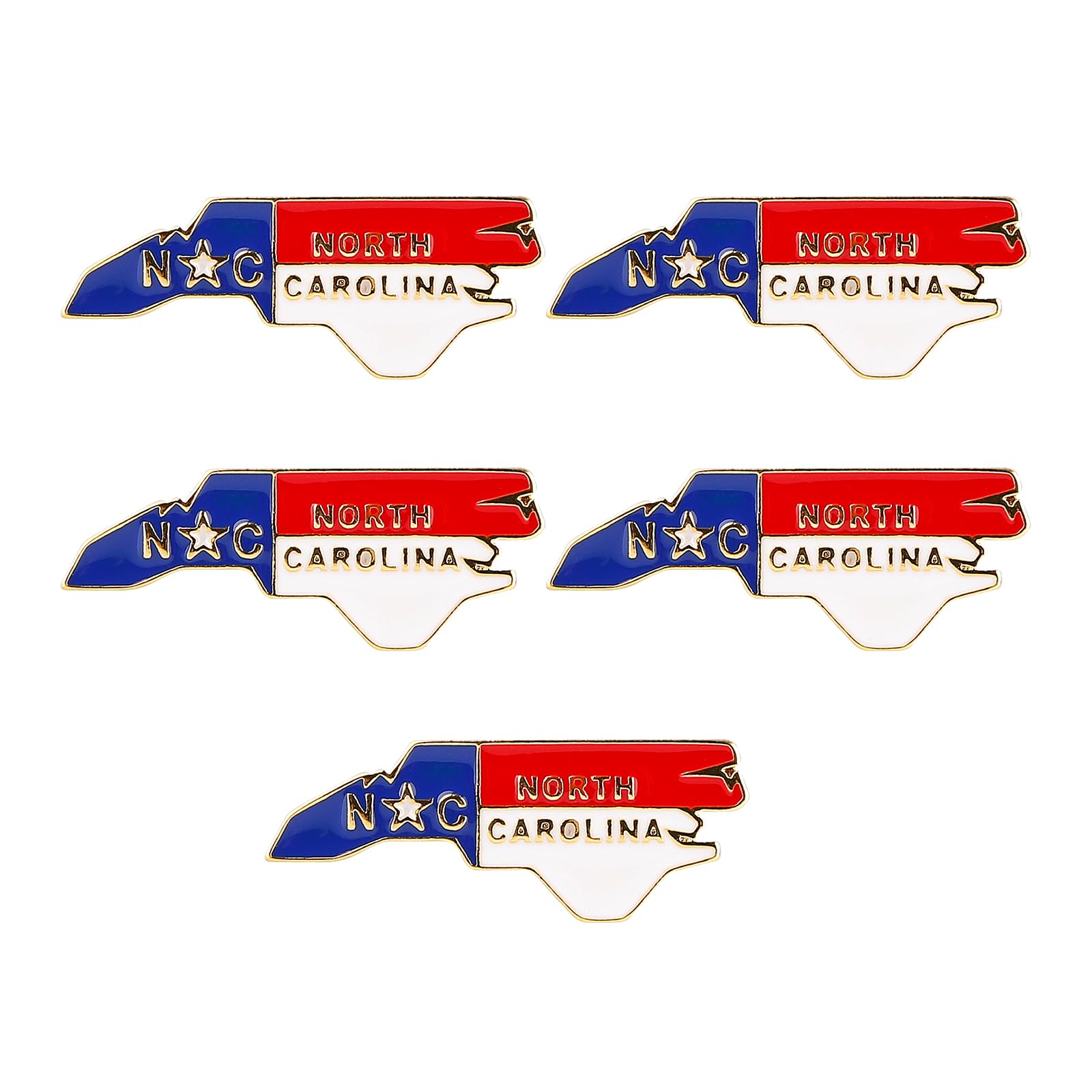 State Shaped Map Lapel Metal Pin Enamel Brooch Keepsake Beautifully Designed for Backpack Hat