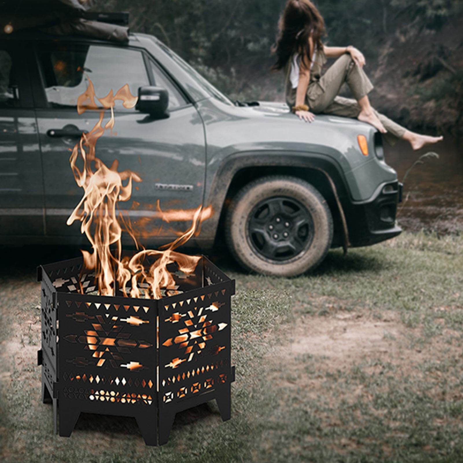 esterno, per esterni | pieghevole | rimovibile in acciaio al carbonio per riscaldamento di terrazza, pic-nic, fuoco e barbecue. | riscaldamento di terrazza, pic-nic, fuoco e barbecue.
