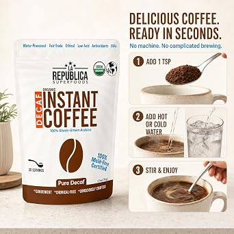 La Republica Organic Decaf Instant Coffee, Colombian Roast - 35 Servings